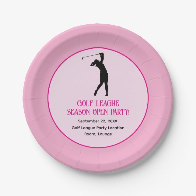 Spaß machen: Ladys Golf League Celebration Pappteller (Vorderseite)
