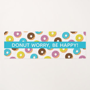 Spaß macht sich Sorgen mit bunten Donuts Yogamatte
