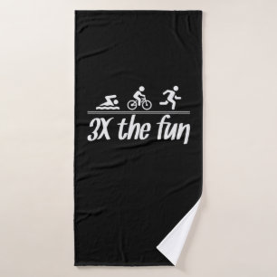 Spaß mal 3 Triathlon Badehandtuch