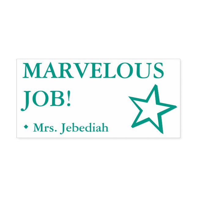 Spaß "MARVELOUS JOB!" Briefmarke aus Kautschuk Permastempel (Design)