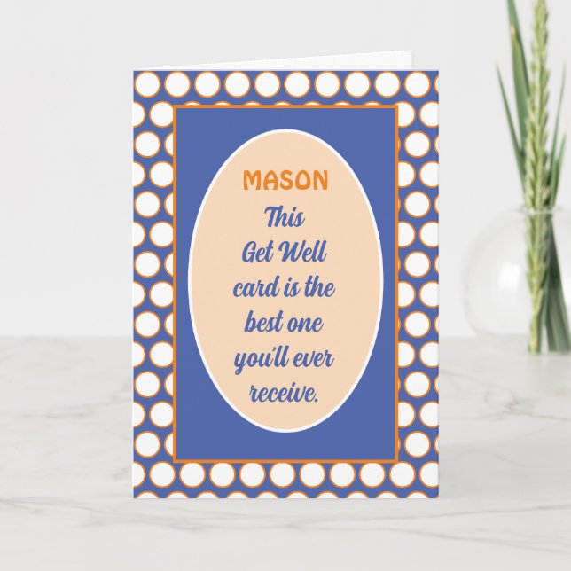 Spaß! Maßgeschneiderte humorvolle get well Card Karte (Vorderseite)