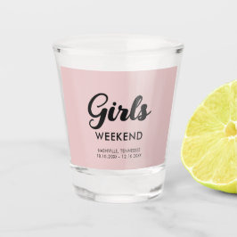 Spaß Matching Girls Weekend Reiseziel Schnapsglas