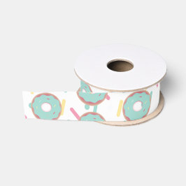 Spaß Mattierte Sprinklen Aquamarin Donut Party Ripsband