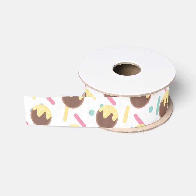 Spaß Mattierte Sprinklen Aquamariner Kuchen Pop Do Ripsband (Spule)