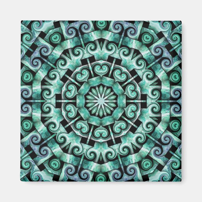 Spaß mit Aquamarin und schwarz Magnet (Vorne)
