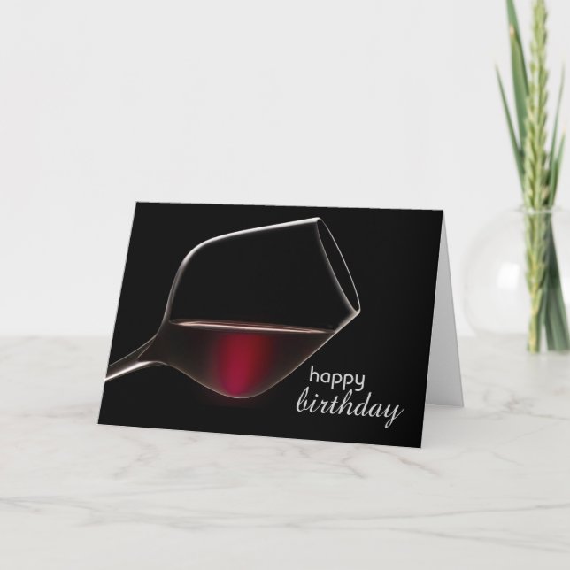Spaß mit der Wine Birthday Card Karte (Vorderseite)