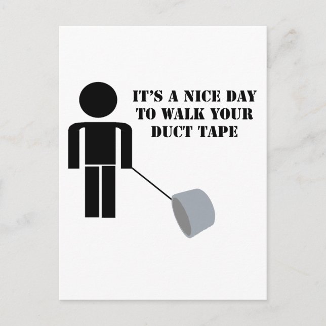 Spaß mit Ducteppichen laufen auf Ihrem Duktband Postkarte (Vorderseite)