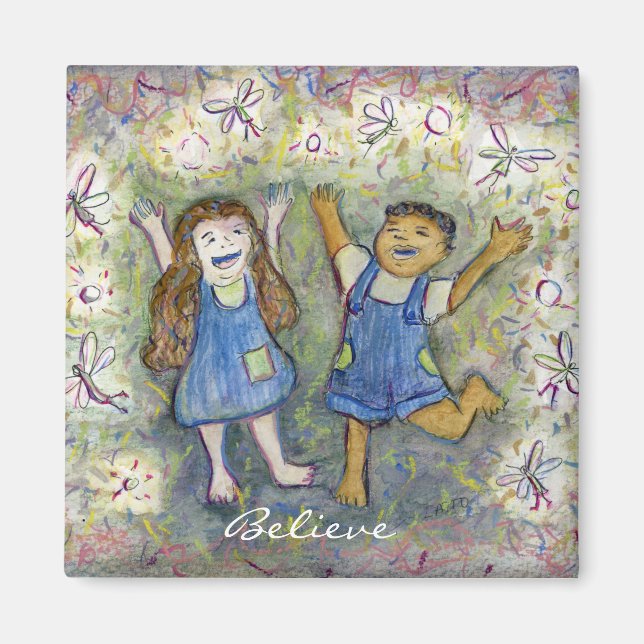 Spaß mit Fairies Art Custom Kühlschrank Magnete Magnet (Vorne)