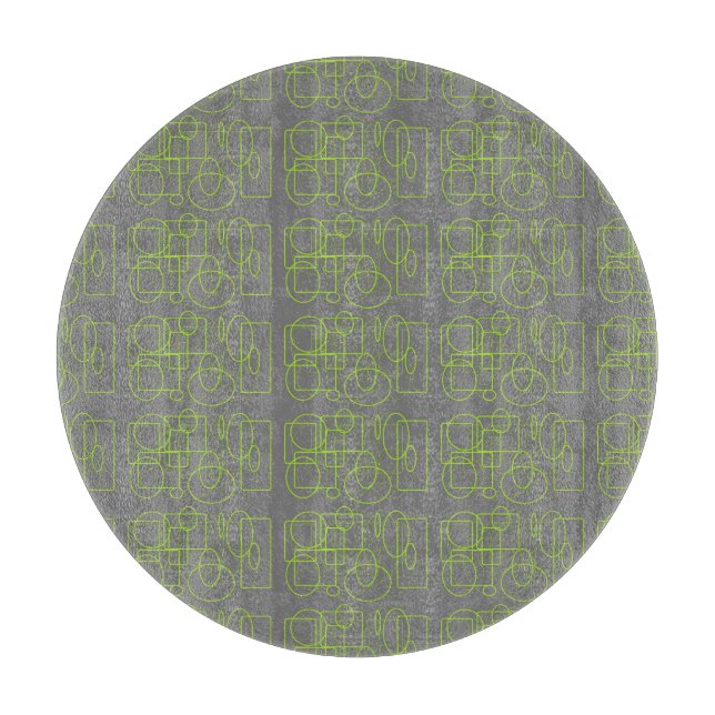 Spaß mit Grün und Grau Schneidebrett (Vorderseite)