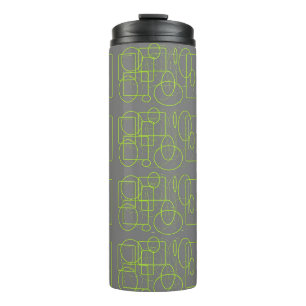 Spaß mit Grün und Grau Thermosbecher