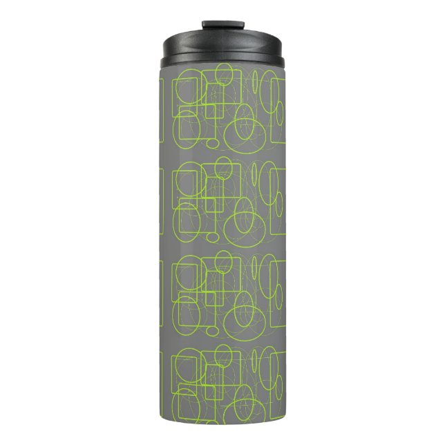 Spaß mit Grün und Grau Thermosbecher (Vorderseite)