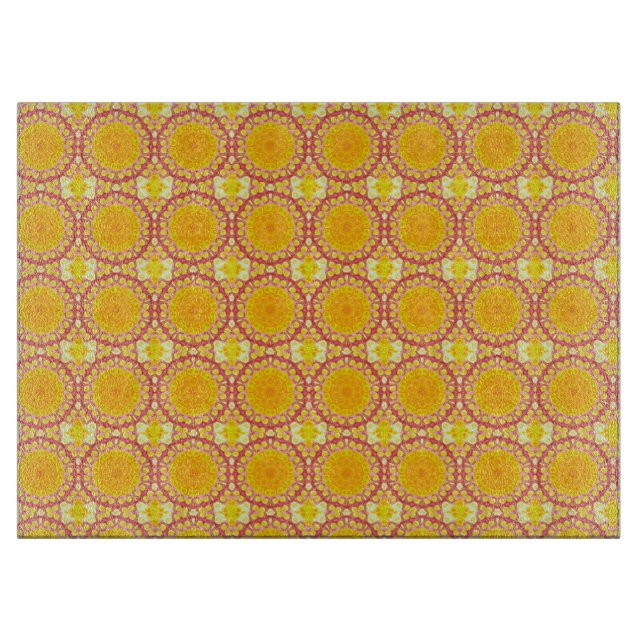 Spaß mit Orange und Rot Schneidebrett (Vorderseite)