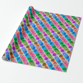 [Spaß mit Streifen] Muster #5a Diamond Rainbow Geschenkpapier