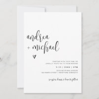 Spaß Moderne Lässige Minimalistische Herzenshochze
