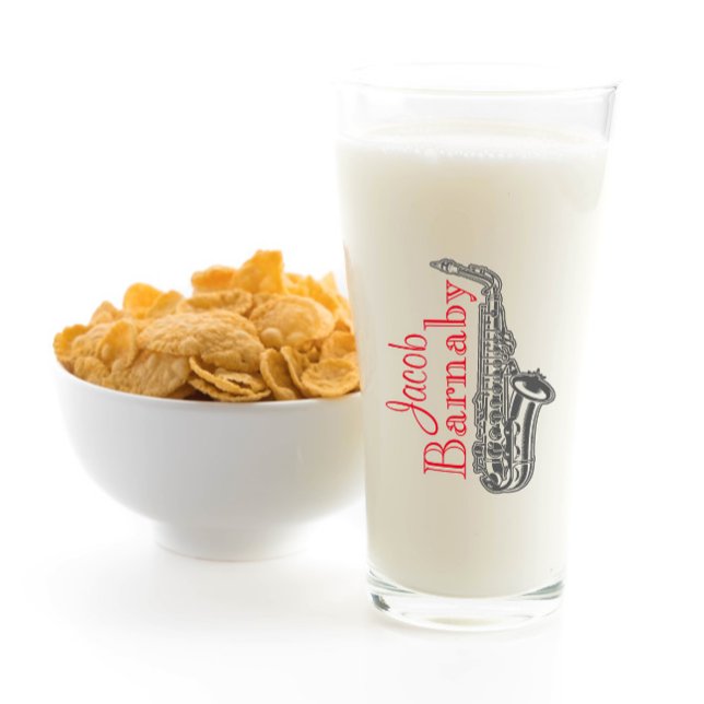 Spaß Moderner Saxophone Band Musician Glass Cup Glas (Von Creator hochgeladen)