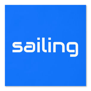 Spaß Moderner weißer Sleek-SEGELText auf hellblau Tapete