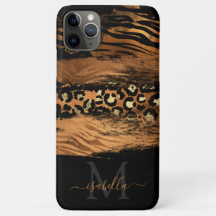 Spaß Modernes Kupfer-Glitter-Script-Monogramm Case-Mate iPhone Hülle