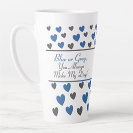 Spaß, Modernes Motivierend Niedliches Blau, Graues Milchtasse