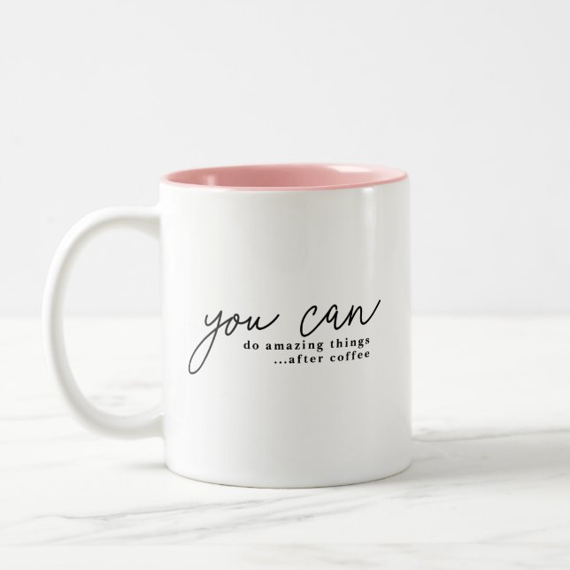 Spaß Motivierend Kaffee Lover Zweifarbige Tasse (Links)