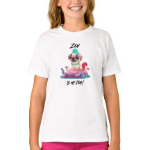 Spaß motivierend T - Shirt für Mädchen, Zen ist me