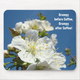 Spaß Mousepad Grumpe vor Kaffeeblocken Blau
