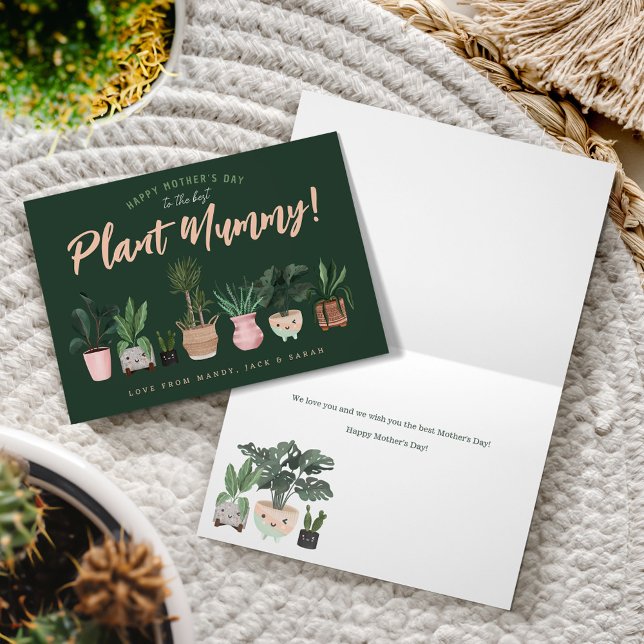 Spaß Muttertag der besten Pflanze Mummy Karte (Fun Happy Mother's Day to the best Plant Mummy Card)