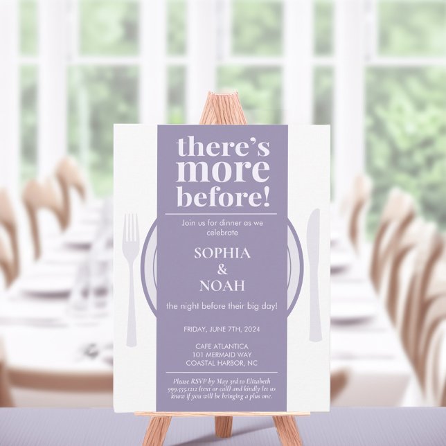 Spaß Nacht vor dem Abendessen Einladung Dusty Lila (Von Creator hochgeladen)