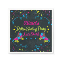 Spaß, Neon, Skate Party Napkins