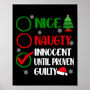 Spaß Nett Unartig Unschuldig Weihnachten Xmas Erwa Poster