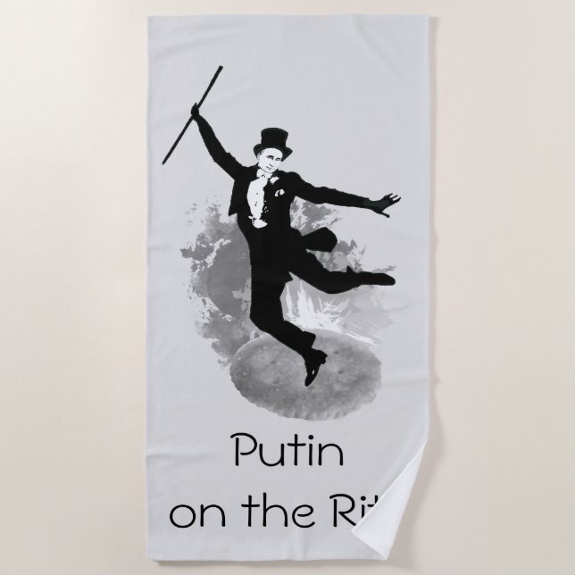 Spaß Neuheit für Russland Putin auf Ritz Pun Parod Strandtuch (Vorderseite)