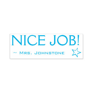 Spaß "NICE JOB!" Erzieherin Rubber Briefmarke Permastempel