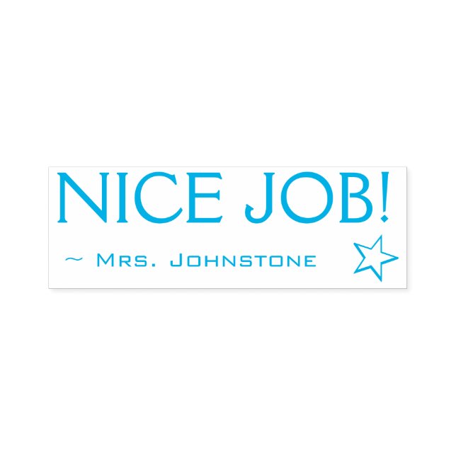 Spaß "NICE JOB!" Erzieherin Rubber Briefmarke Permastempel (Design)
