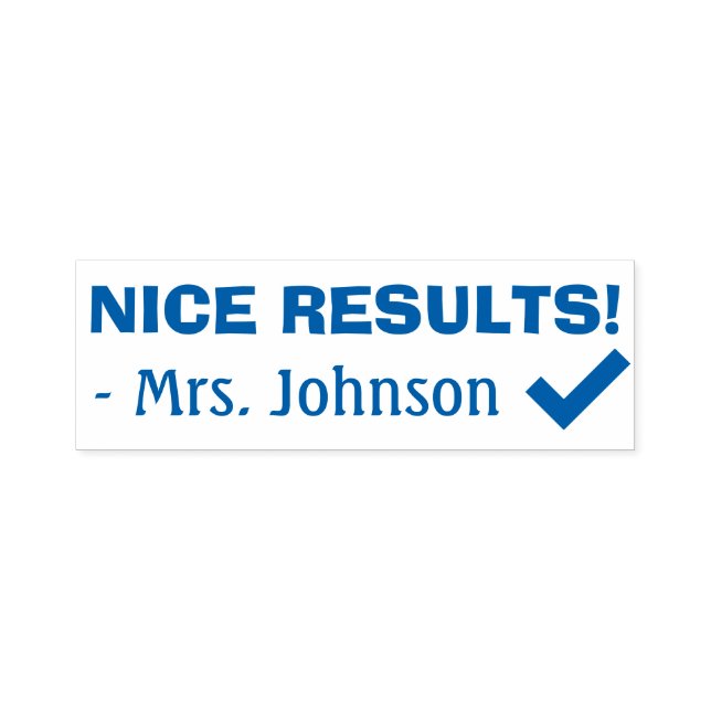 Spaß "NICE RESULTS!" Briefmarke aus Kautschuk Permastempel (Design)