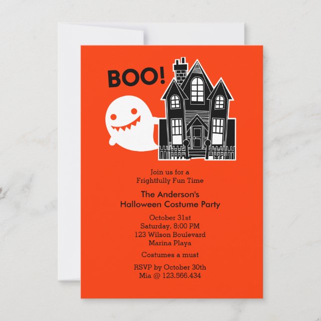 Spaß nicht so Beängstigend Halloween-Party Einladu Einladung (Vorderseite)