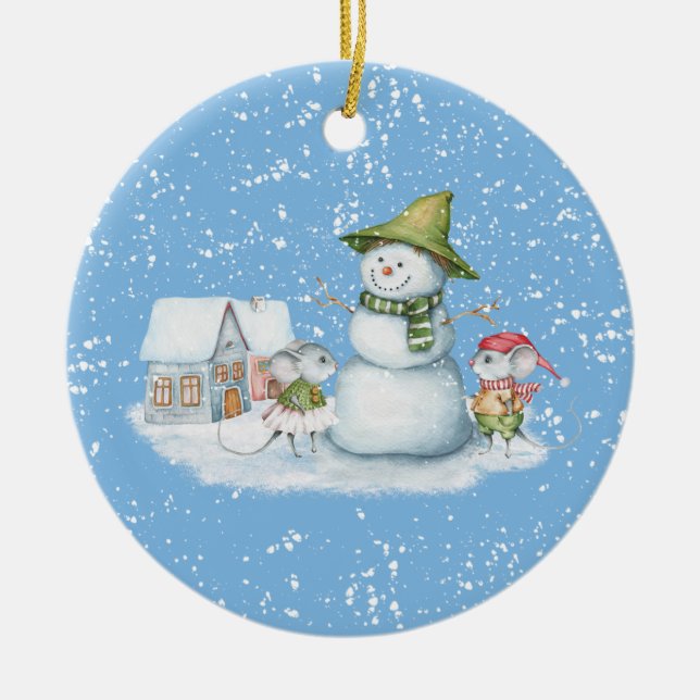Spaß Niedlich frohe Weihnachten Weihnachten Urlaub Keramik Ornament (Vorne)