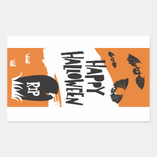 Spaß Niedlich Happy Halloween Rechteckiger Aufkleber