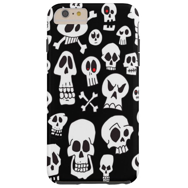 Spaß Niedliche Handgezogene Skulls Case-Mate iPhone Hülle (Rückseite)