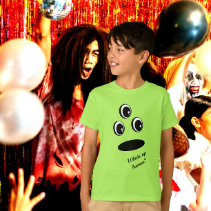 Spaß Niedliches Gesicht Easy Halloween Kostüm T-Shirt