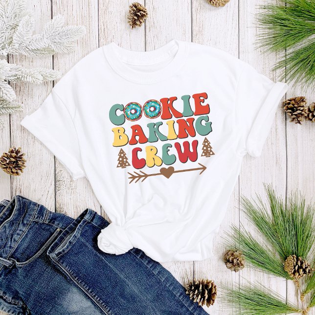 Spaß Niedliches Keks Backen Crew Weihnachten Fraue T-Shirt (Von Creator hochgeladen)