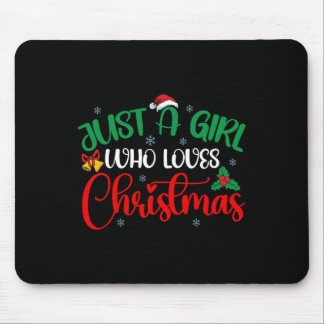 Spaß nur ein Mädchen, das Weihnachtsmädchen Lieben Mousepad