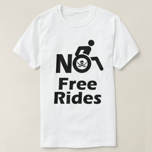 Spaß ohne kostenlose Rollstuhlfahrten mit/ohne Pir T-Shirt (Design vorne)