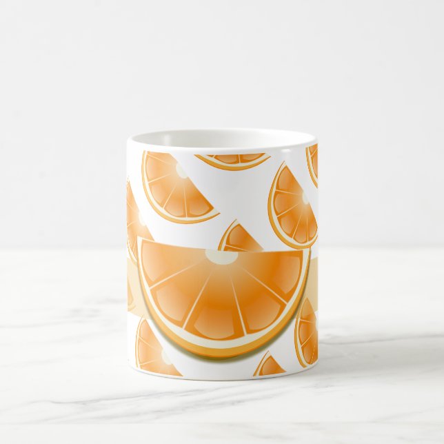 Spaß Orange Art Tasse! Kaffeetasse (Mittel)