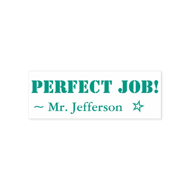 Spaß "PERFECT JOB!" Erzieherin Rubber Briefmarke Permastempel (Design)