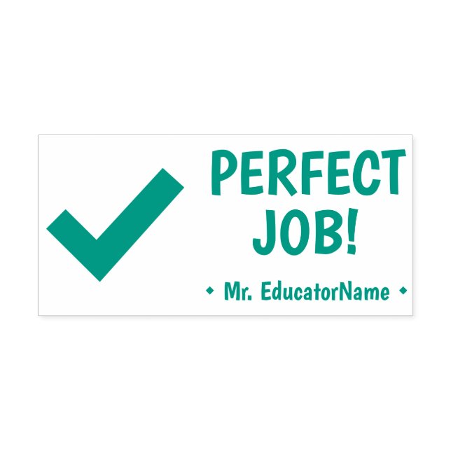 Spaß "PERFECT JOB!" Schullehrer Rubber-Briefmarke Permastempel (Design)
