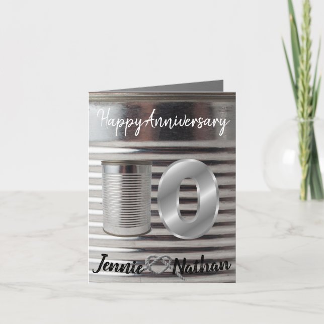 Spaß Personalisiert 10. Hochzeitstag Karte (Vorderseite)
