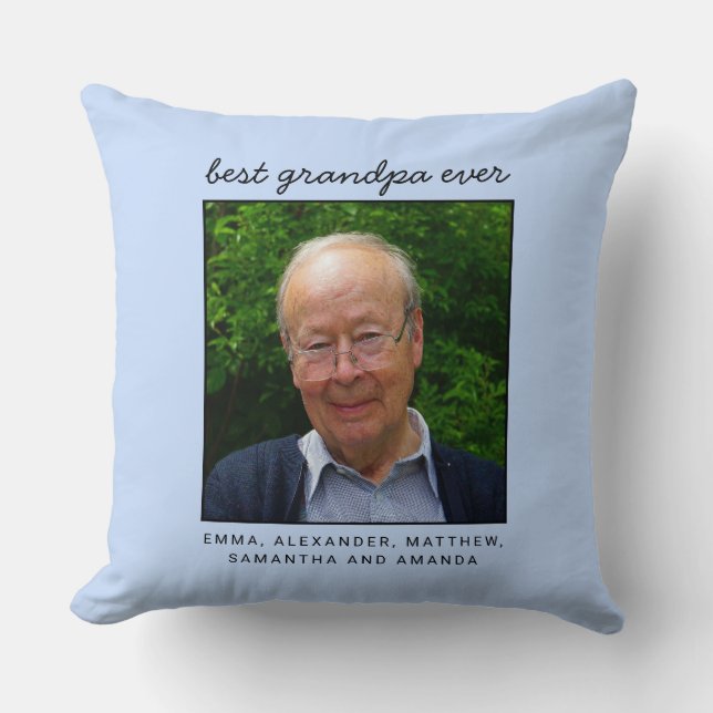 Spaß Personalisiert Bestes Opa je Foto Kissen (Vorderseite)