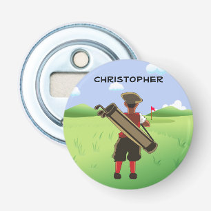 Spaß Personalisiert Golfer auf Golfplatz Flaschenöffner
