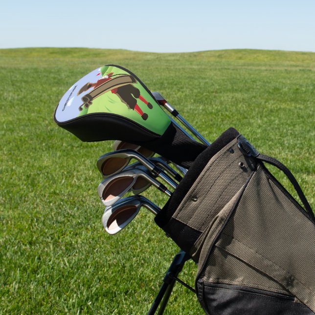 Spaß Personalisiert Golfer auf Golfplatz Golf Headcover (In SItu)