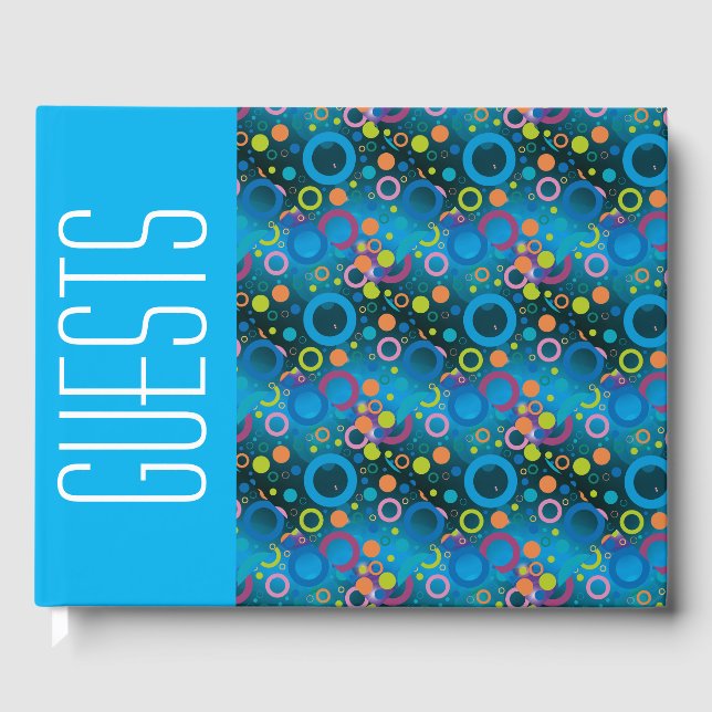 Spaß Personalisierte Christliche Schrift BLAU Circ Gästebuch (Vorderseite)