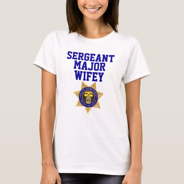 Spaß-personalisierte Polizei-Militärfamilien-Set T-Shirt (Vorderseite)